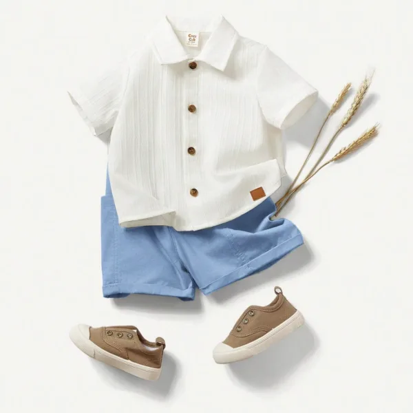 Conjunto camisa blanca y short